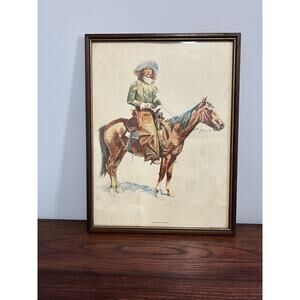 1901 Frederic Remington “An Arizona Cowboy” 1956 Penn Prints 13” x 17”